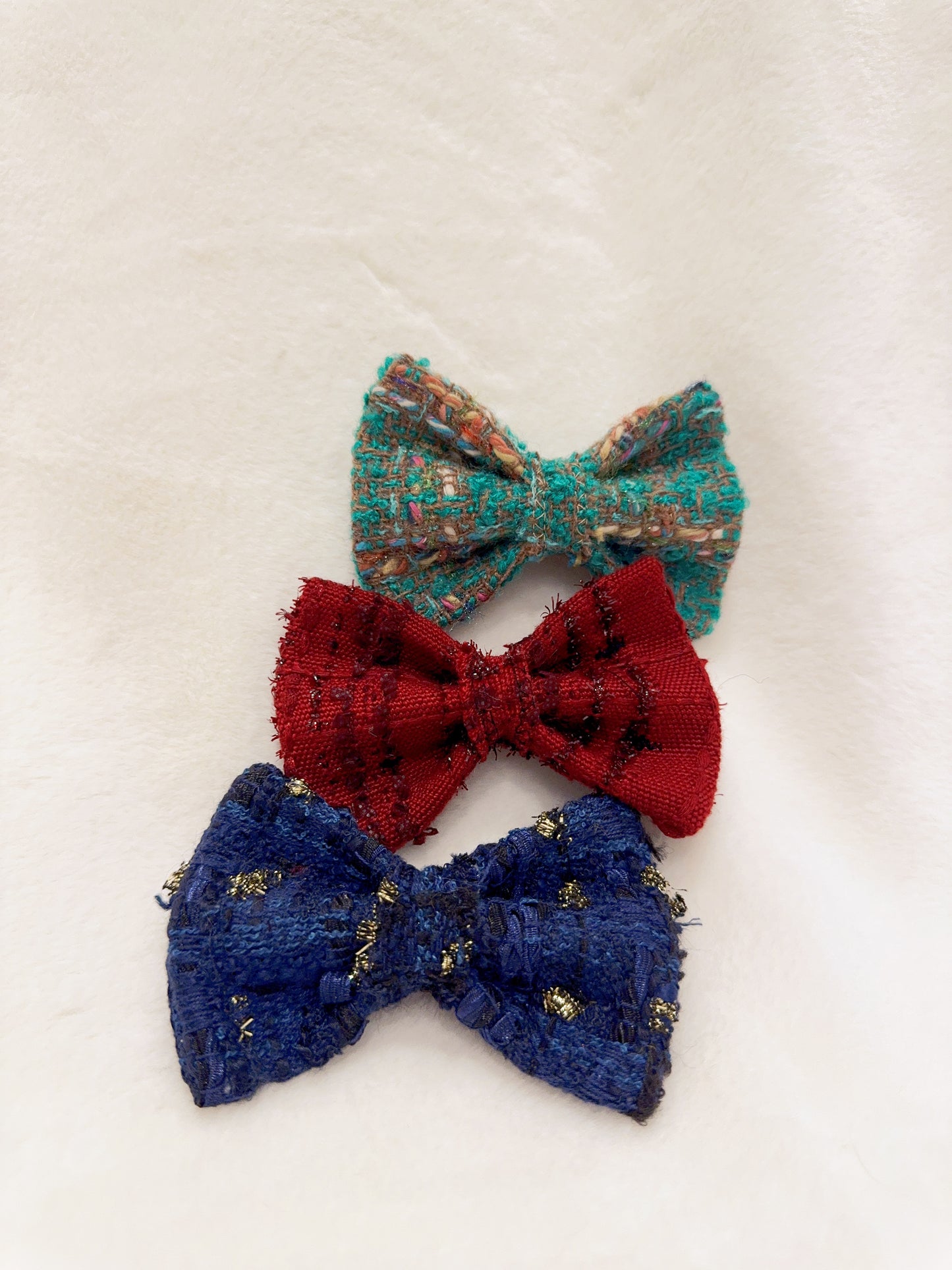 Christmas tweed bows