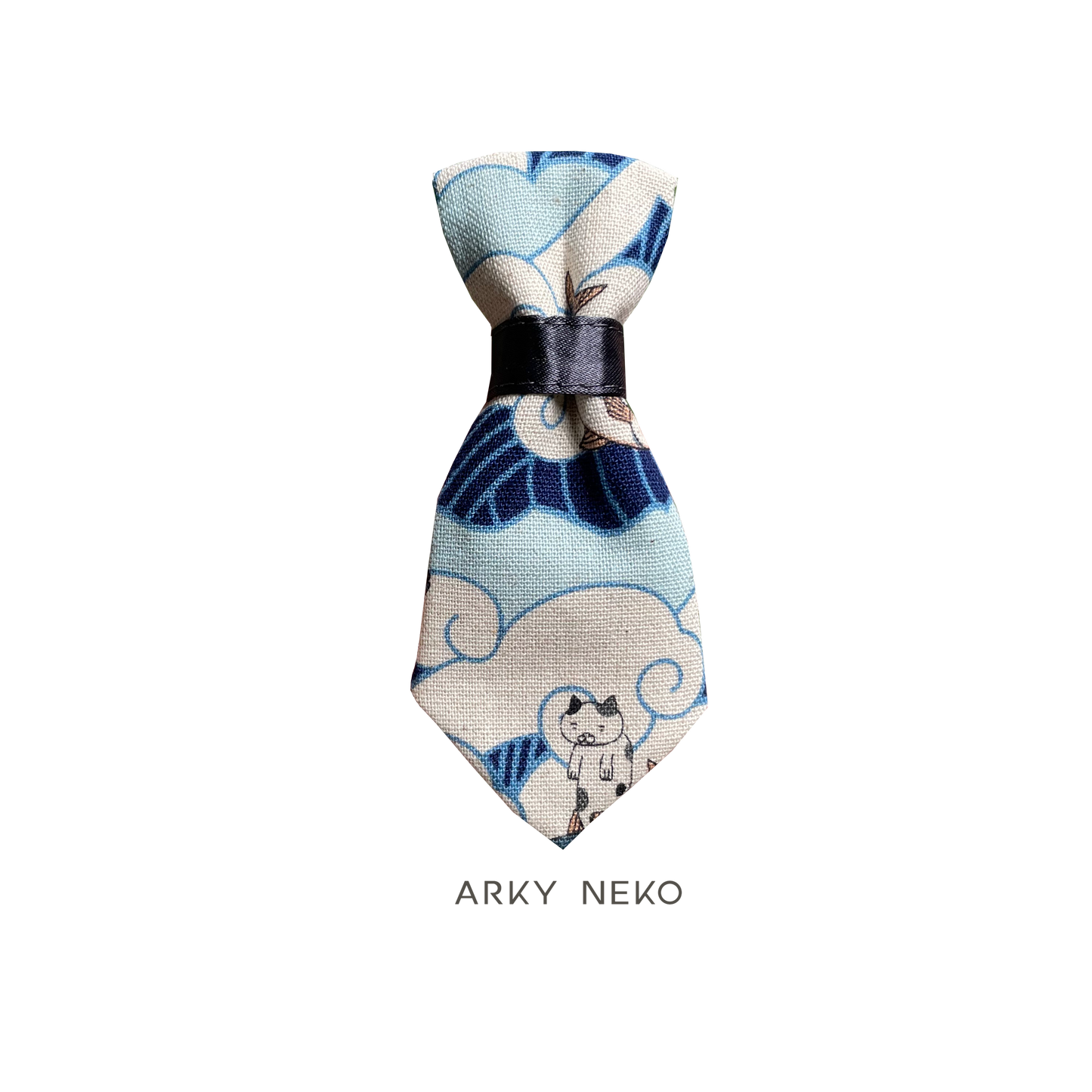 Blue Neko Waves Tie