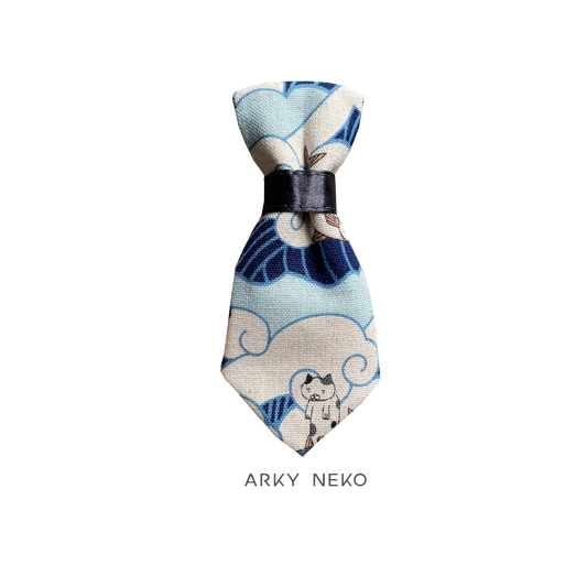 Blue Neko Waves Tie