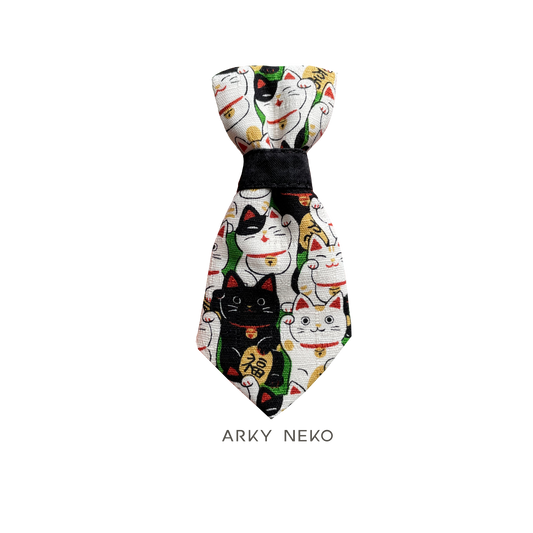 Maneki Neko Clowder Tie