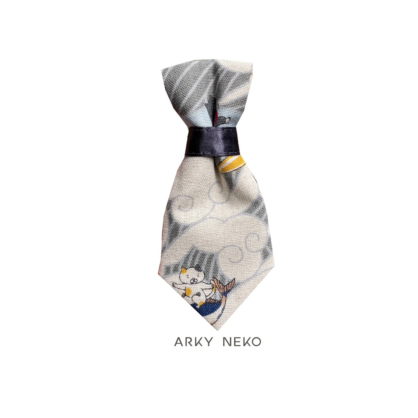 Grey Neko Waves Tie
