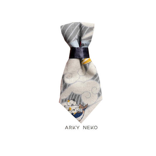 Grey Neko Waves Tie