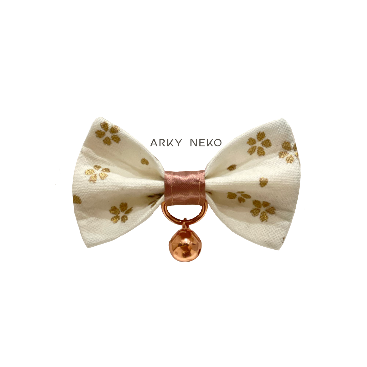 Cotton cat bow with bell
