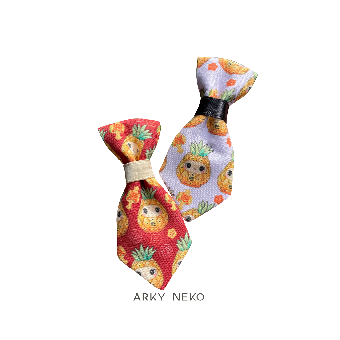 Pineappaw Darumeow Festive Tie