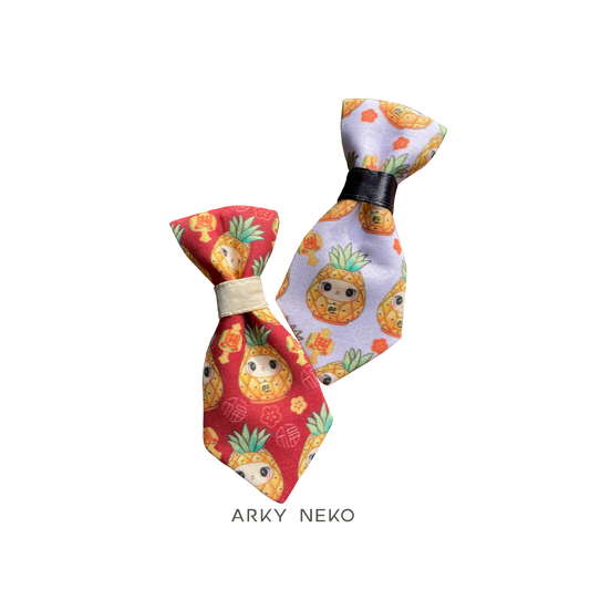Pineappaw Darumeow Festive Tie