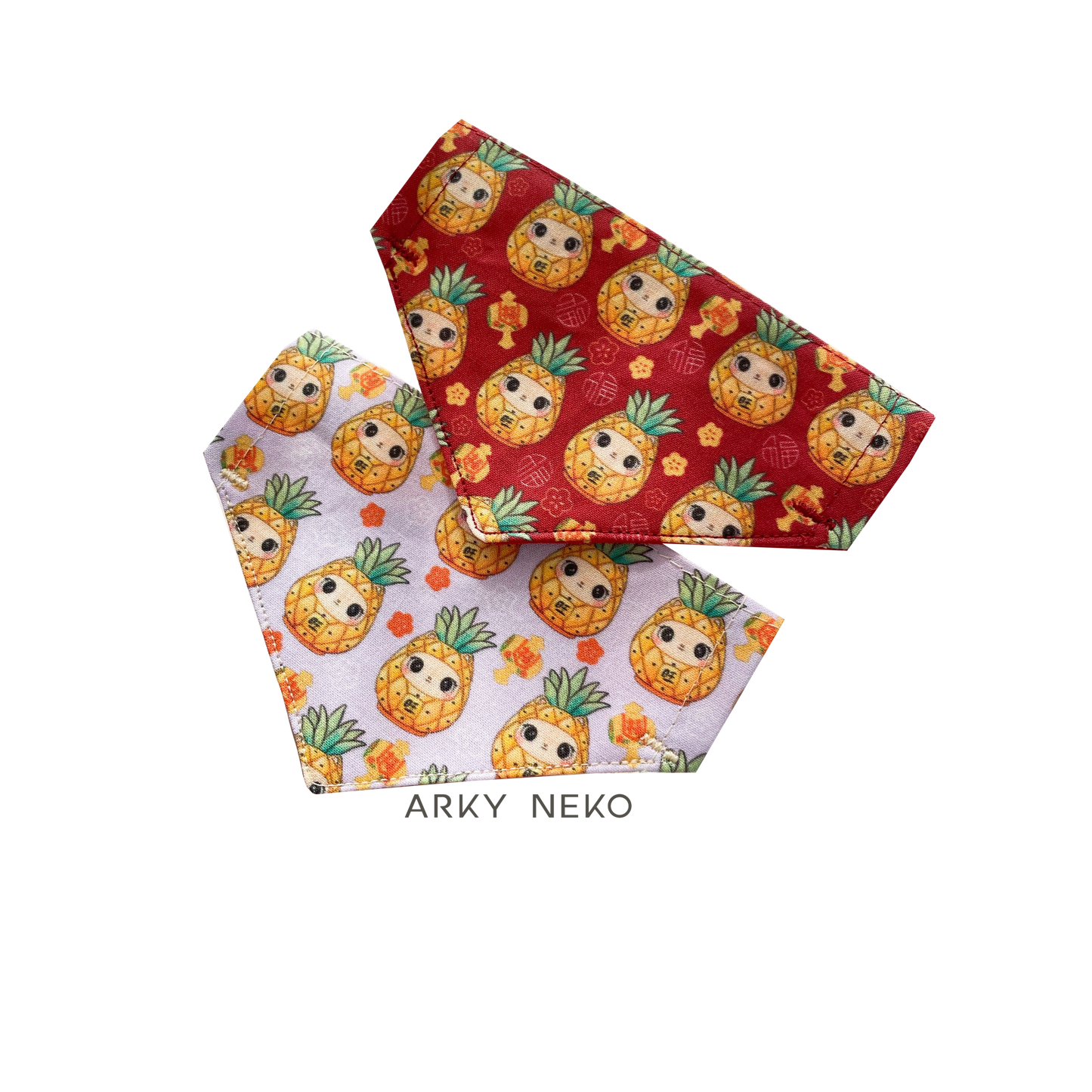 Pineappaw Darumeow Festive Bandana
