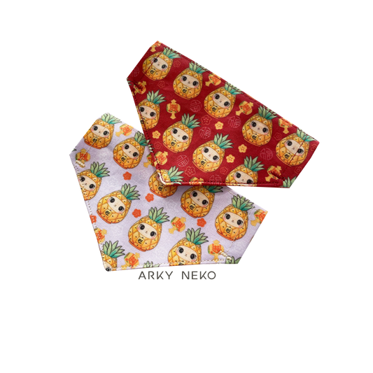 Pineappaw Darumeow Festive Bandana