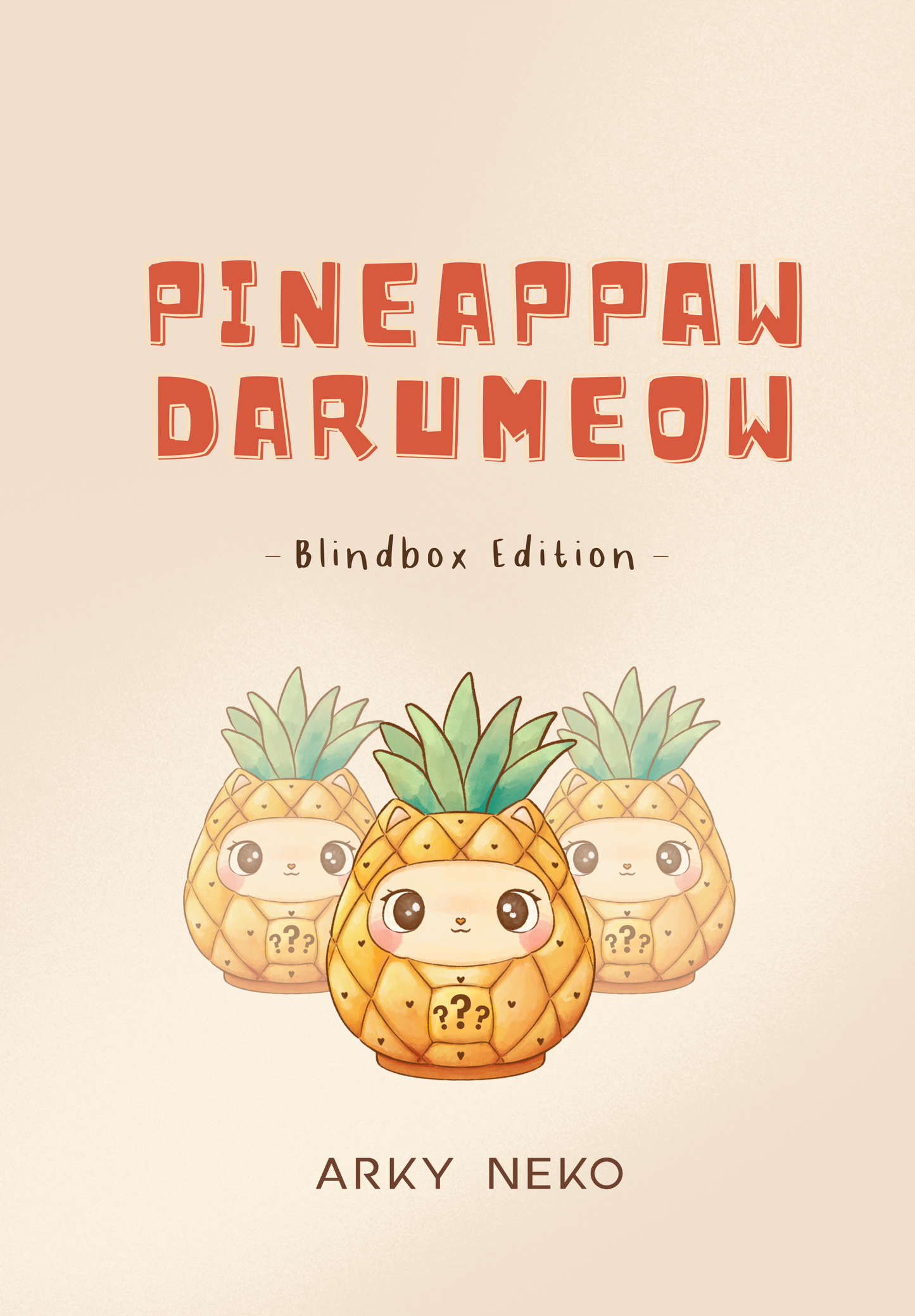 **Preorder** Pineappaw Darumeow Crinkle Toy Blind Bag