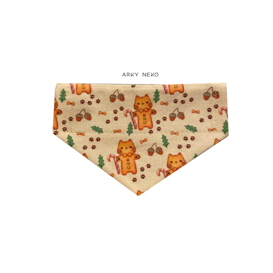 Gingerbread Cat Festive Bandana